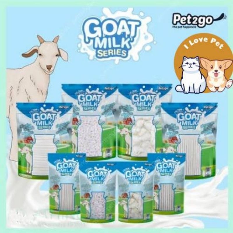Pet2go นมแพะอัดเม็ด นมแพะสติ๊ก นมแพะสตาร์ ขนาด 100g-400g