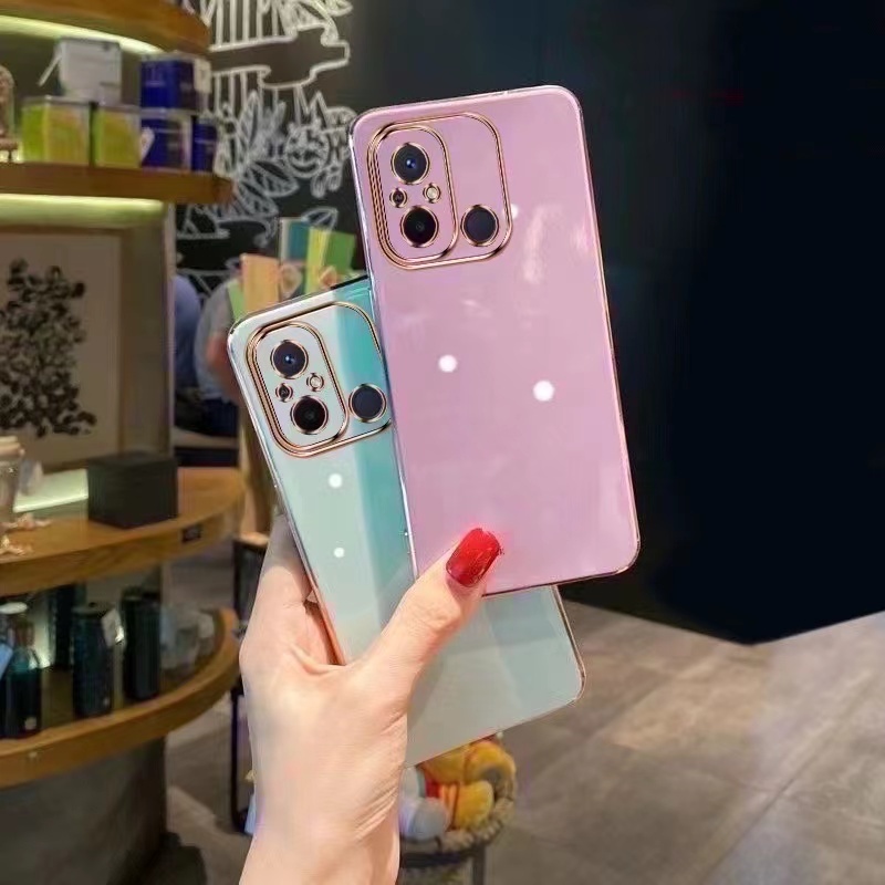 เคส tpu ขอบทอง Realme c21y c25y c12 c15 c25