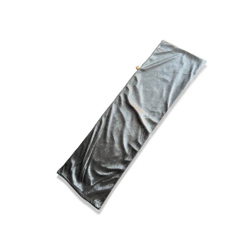 ถุงผ้าใส่ไม้แบดมินตัน กระเป๋าแบด กระเป๋าไม้แบด สะพายข้าง ผ้ากำมะหยี่ขนนิ่ม แบบ2ช่อง-สีเทา