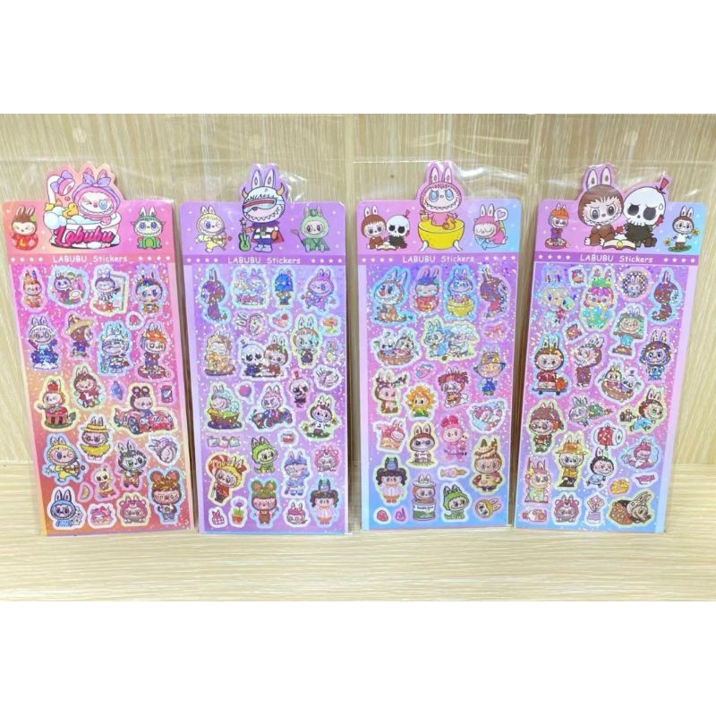 สติ๊กเกอร์ไดคัทลาบูบู้ labubuขายส่งยกโหล12แผ่นสุดคุ้ม