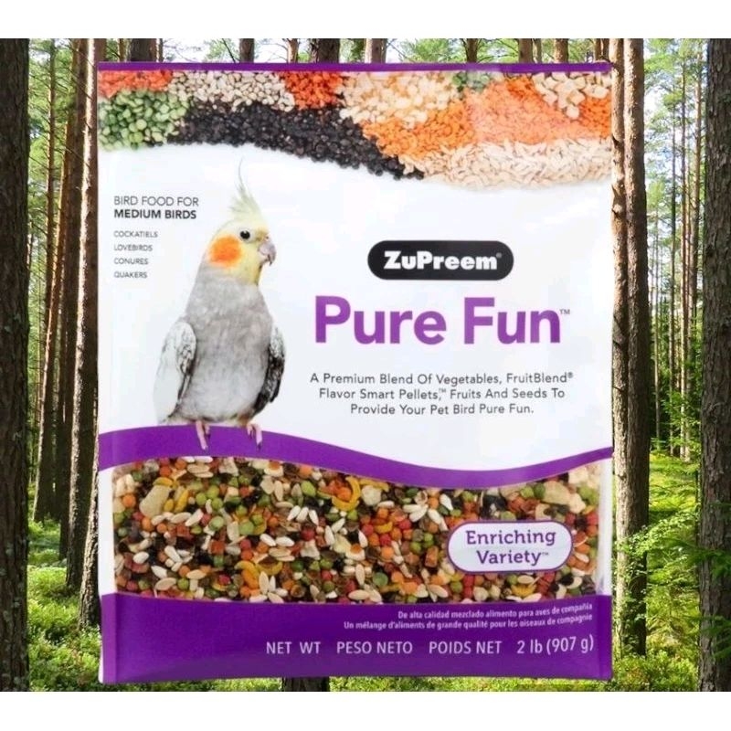 (พร้อมส่ง) Zupreem Pure Fun สูตรผลไม้+เมล็ดธัญพืช/ 907g.