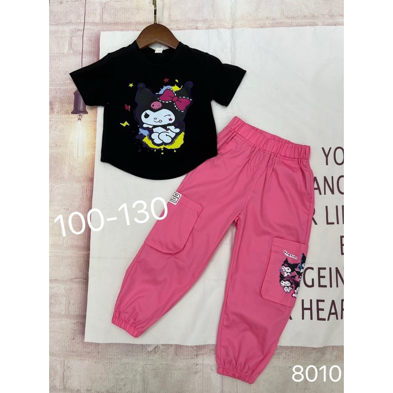 ชุดเซ็ตเสื้อkuromi + กางเกงขายาวเด็ก3-7 ขวบ