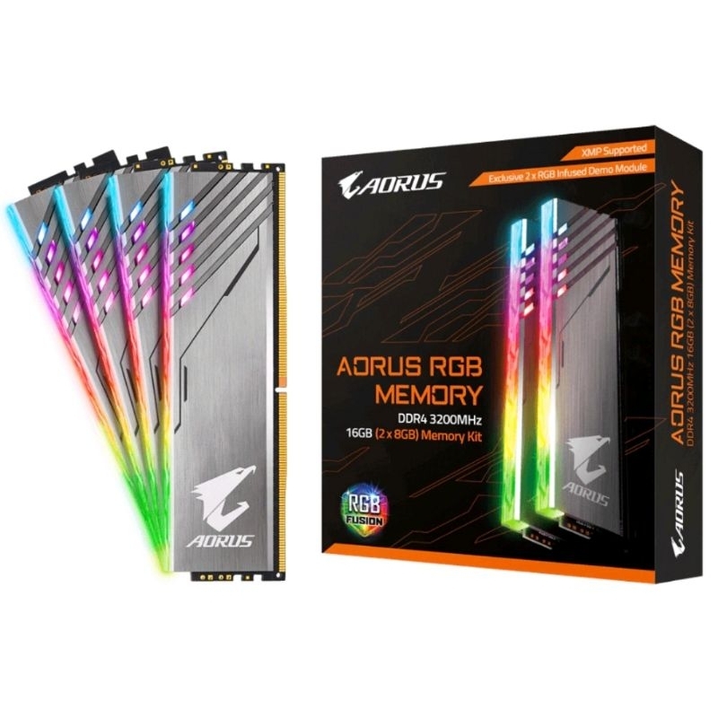 16GB (8GBx2) DDR4/3200 RAM PC (แรมพีซี) GIGABYTE AORUS RGB (GP-ARS16G32) (มือสอง)