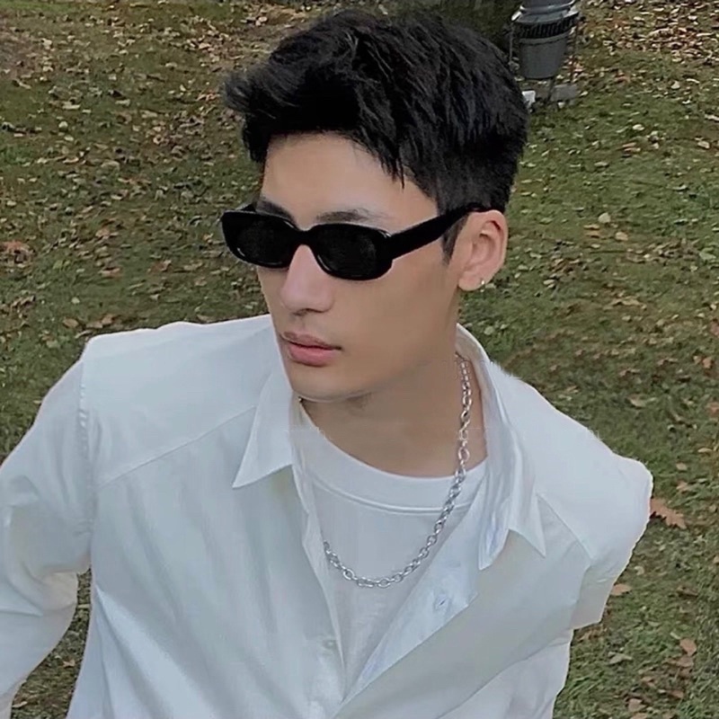 [จัดส่งรวดเร็ว]แว่นกันแดดแฟชั่นผู้หญิงเกาหลีกรอบสี่เหลี่ยมฮิปฮอปย้อนยุคป้องกันรังสียูวีชากรอบสีแว่นตาเครื่องประดับแฟชั่น - รูปที่ 5