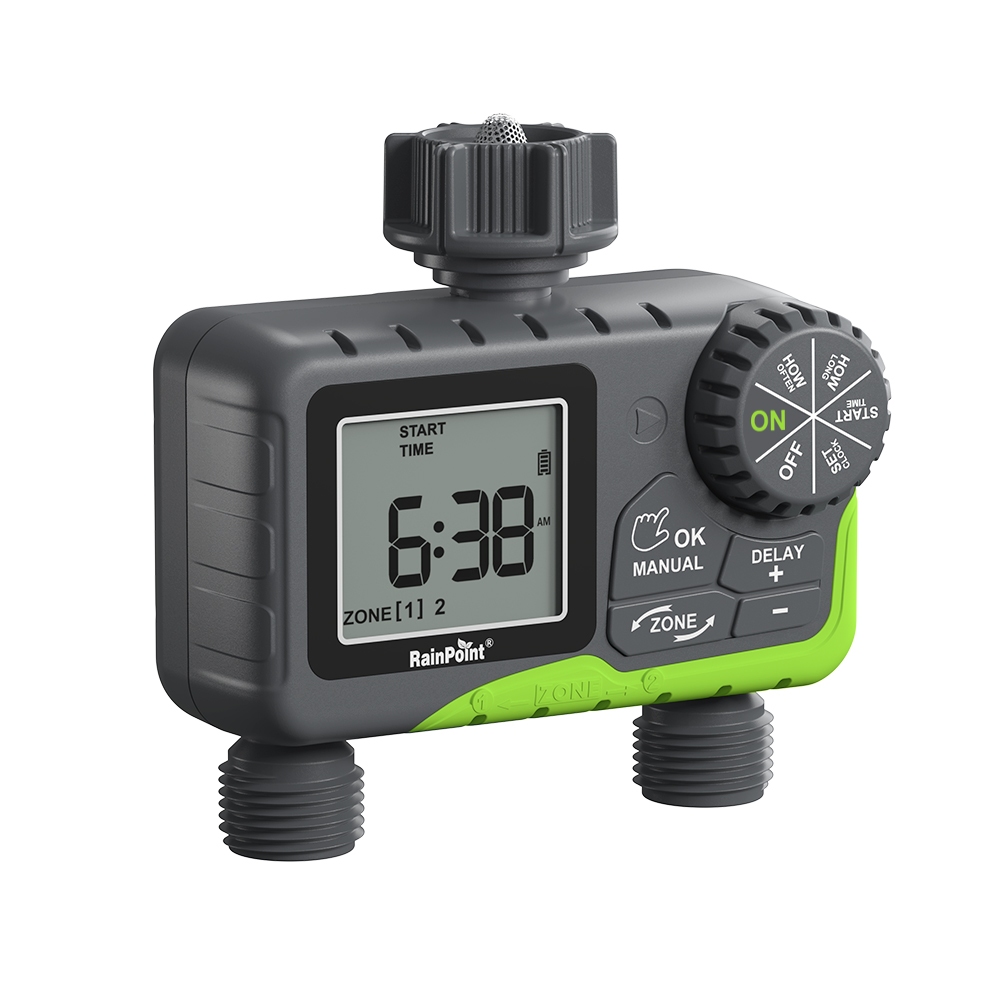 RAINPOINT รุ่น ITV205-DLS เครื่องตั้งเวลารดน้ำแบบดิจิตอลขนาดเล็กสำหรับ 2 โซน