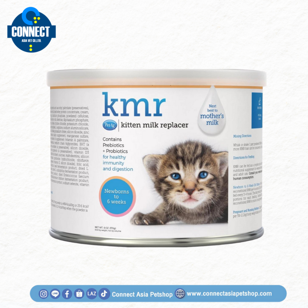 PetAg KMR นมผง สำหรับลูกแมวเกิดใหม่ , นมผงทดแทนสำหรับแมว  (170g.)