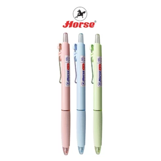 Horse (ตราม้า) ปากกาเจล ตราม้า รุ่น H-19 ด้ามสีพาสเทล 0.5 mm. คละสี จำนวน 1 ด้าม