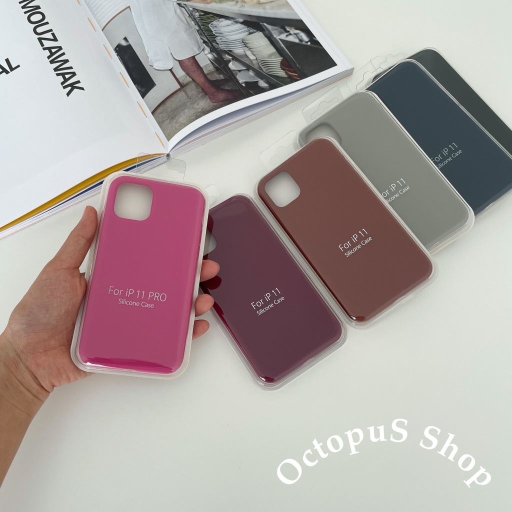 เคสสีพื้นพาสเทล กำมะหยี (สำหรับ 11-15 pro max ) เคสซิลิโคนสีล้วน ***พร้อมส่ง***