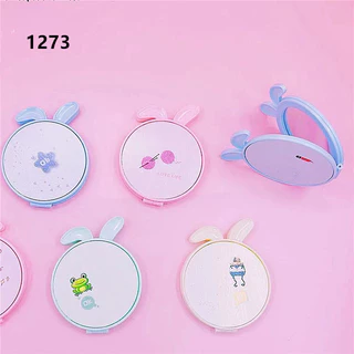 kingshopping (JZS212)(ร้านไทย) กระจกพับได้ 2 ด้าน ลายการ์ตูน มีหู คละลาย คละสี