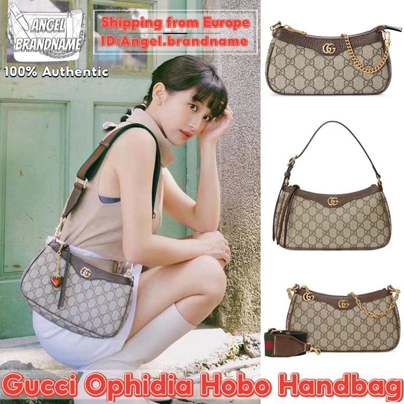 🆕กุชชี่ Gucci Ophidia Mini/Small Hobo Handbag กระเป๋า สุภาพสตรี/กระเป๋าสะพายไหล่
