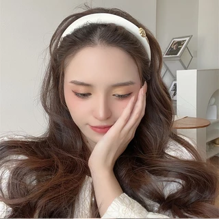 ที่คาดผม Camellia ติดอะไหล่ทอง บุผ้าอย่างดี คาดผมไม่เป็นรอย
