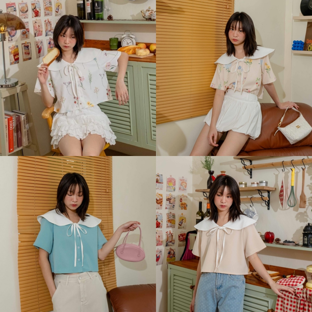 Kimmame - เสื้อ รุ่น Lucky Blouse 6 สี