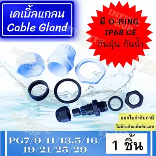 เคเบิ้ลแกลน มี O-Ring IP68 Cable Gland PG7 PG9 PG11 PG13.5 PG16 PG19 PG21 PG25 PG29 ขั้วต่อกันน้ำ