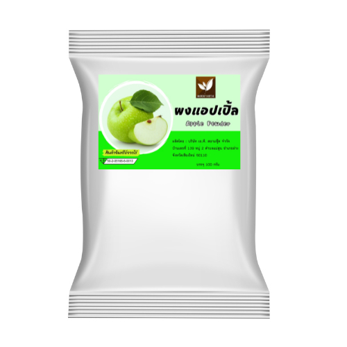 แอปเปิ้ลผง ไม่ผสมน้ำตาล ขนาด 100 กรัม ตราดอยอ่างขาง (ปรับโฉมใหม่)