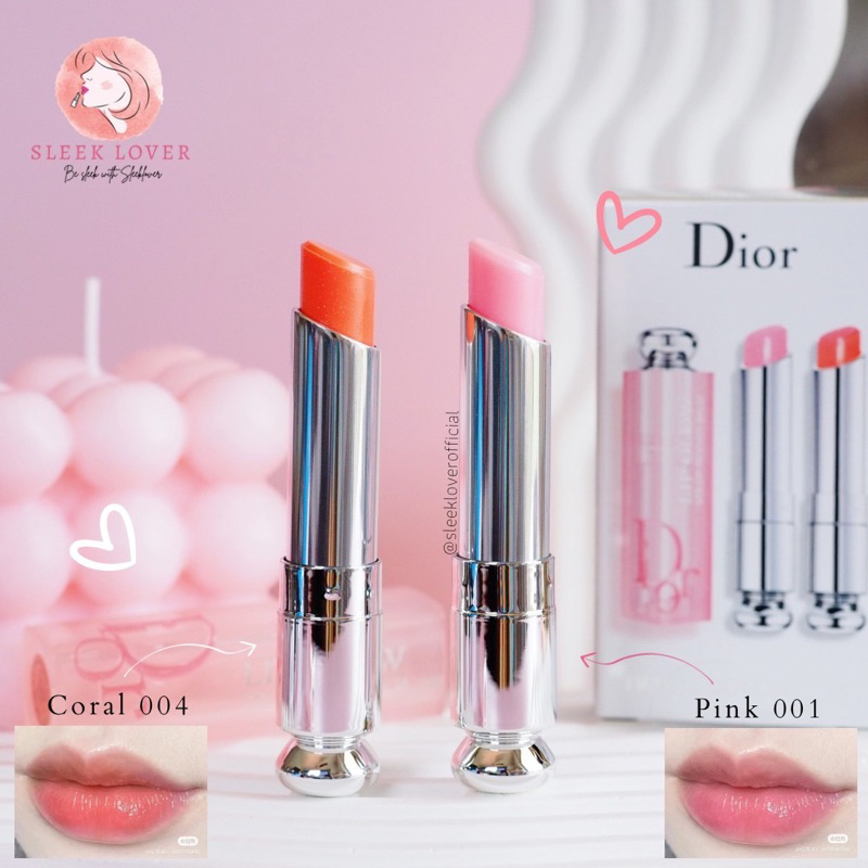 [เหลือ 1,161.- "เก็บโค้ดทักแชท"] พร้อมส่ง&แท้ป้ายคิง Dior Lip Glow Color-Awakening Lip Balm 001, 004 3.2g