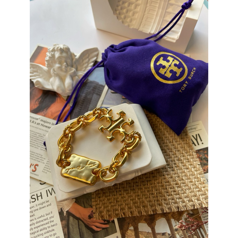 🇺🇸ข้อมือ Tory burch 💯 สินค้าพร้อมส่งในไทย✅ ทอง 24K ใส่ได้นาน *ราคาถูก⚡️
