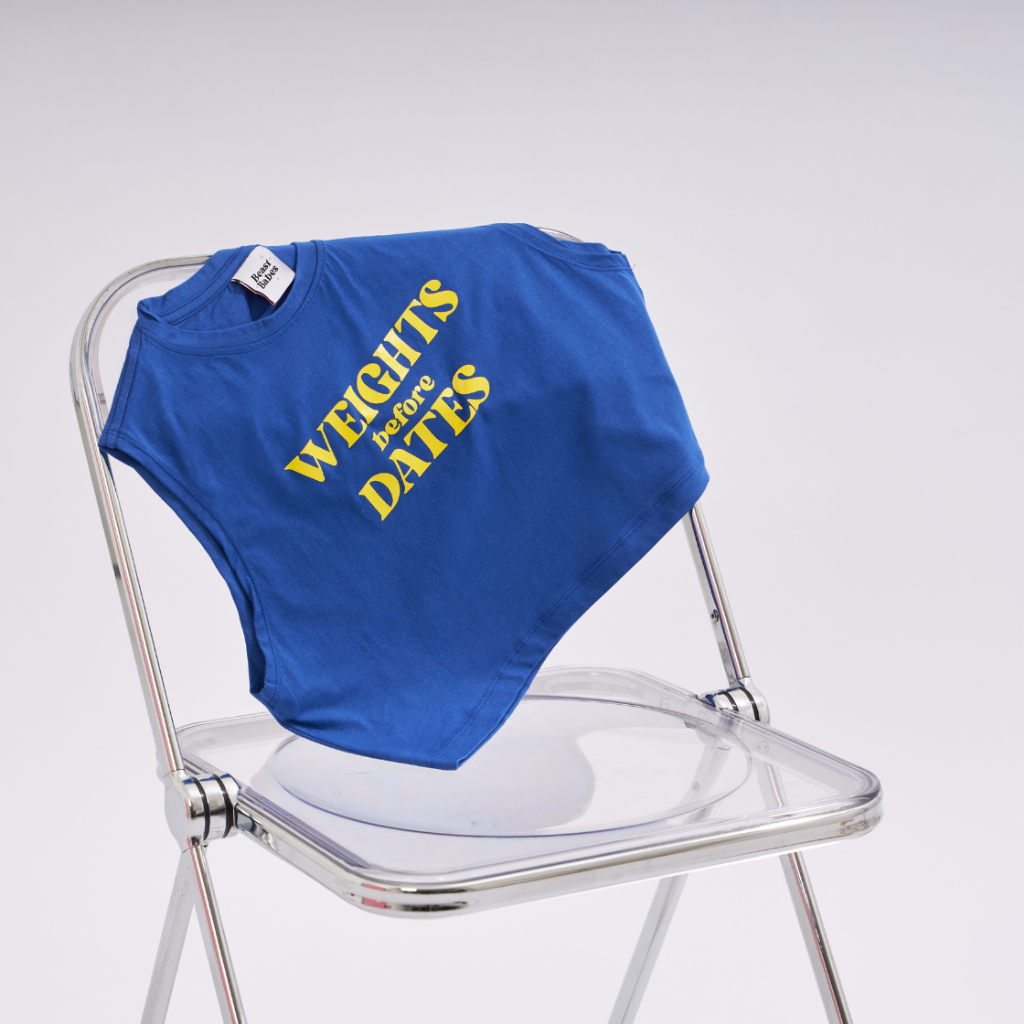 Signature Croptop | Blue - Weights Before Dates | Athleisurewear