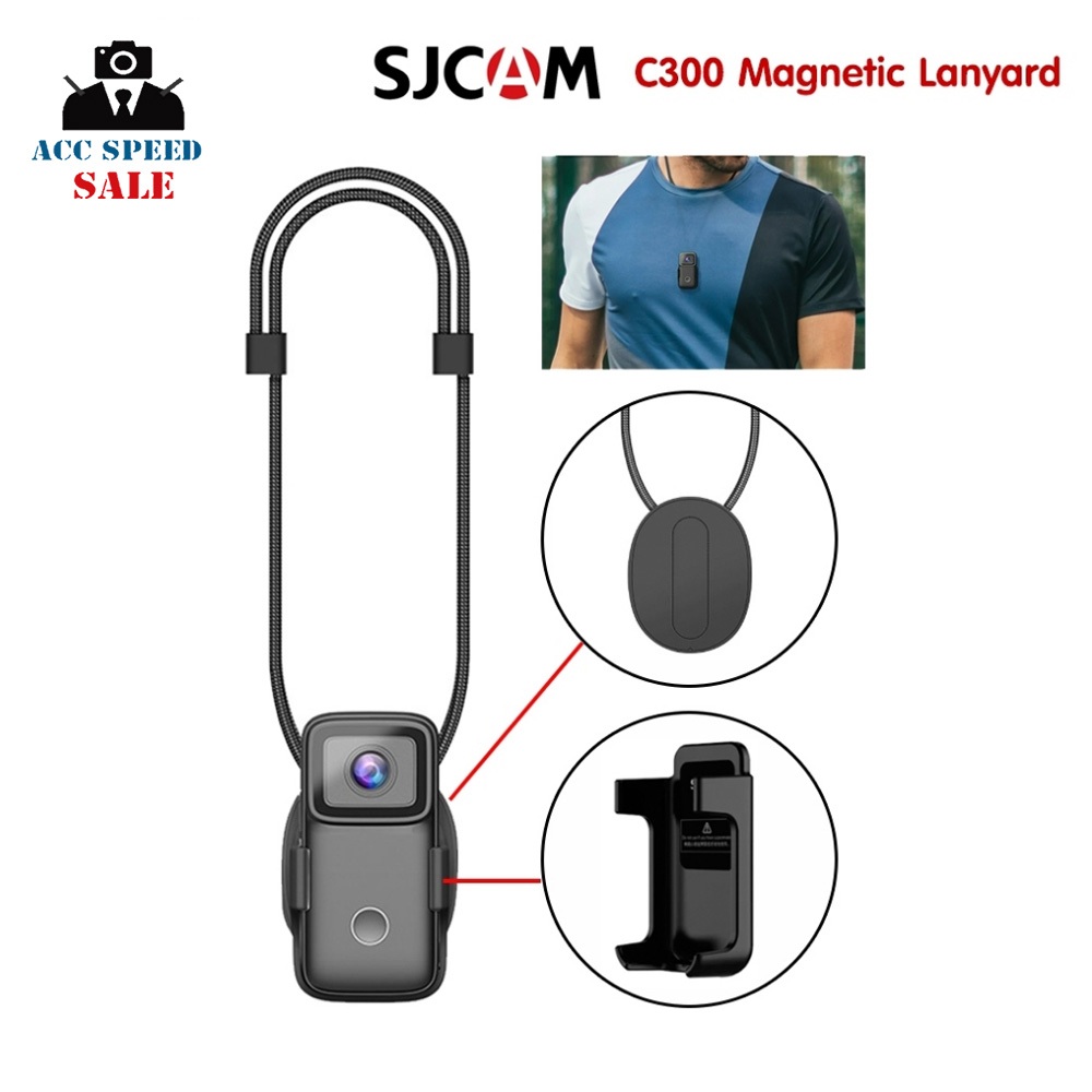 SJCAM C300เเละC400 Magnetic Lanyard Adjustable Neck Strap