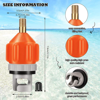 อะแดปเตอร์ปั๊มลมสําหรับ Sup Board Boat อะแดปเตอร์วาล์วหัวฉีดปั๊มลมรถยนต์ สําหรับบอร์ด Air Valve