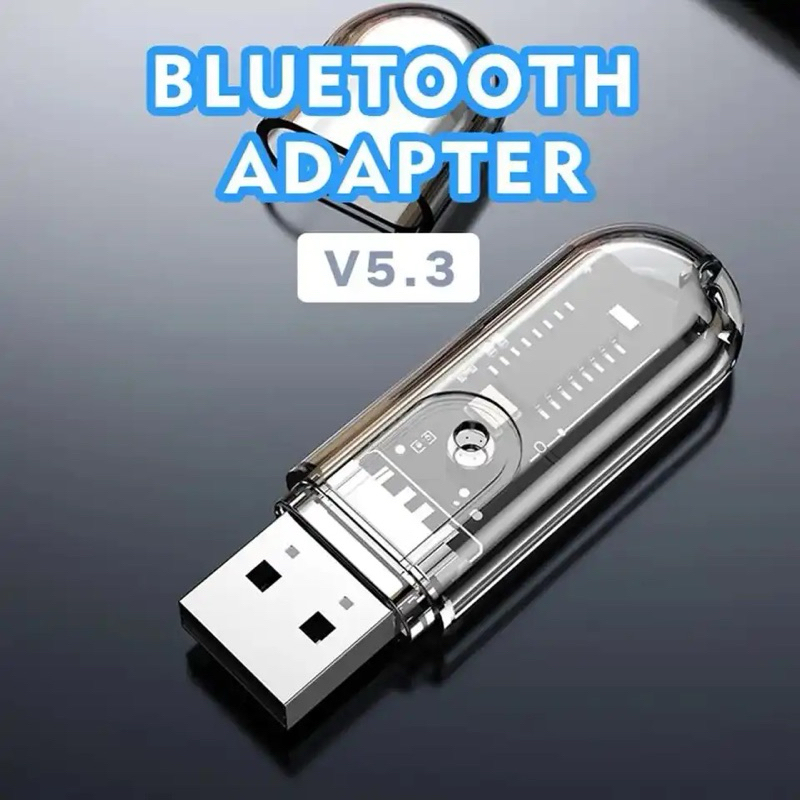 อะแดปเตอร์5.3บลูทูธ USB ดองเกิลอะแดปเตอร์บลูทูธเสียงไร้สายบลูทูธขั้วต่อรับสัญญาณเสียงบลูทูธสำหรับชุดหูฟังลำโพงรถยนต์
