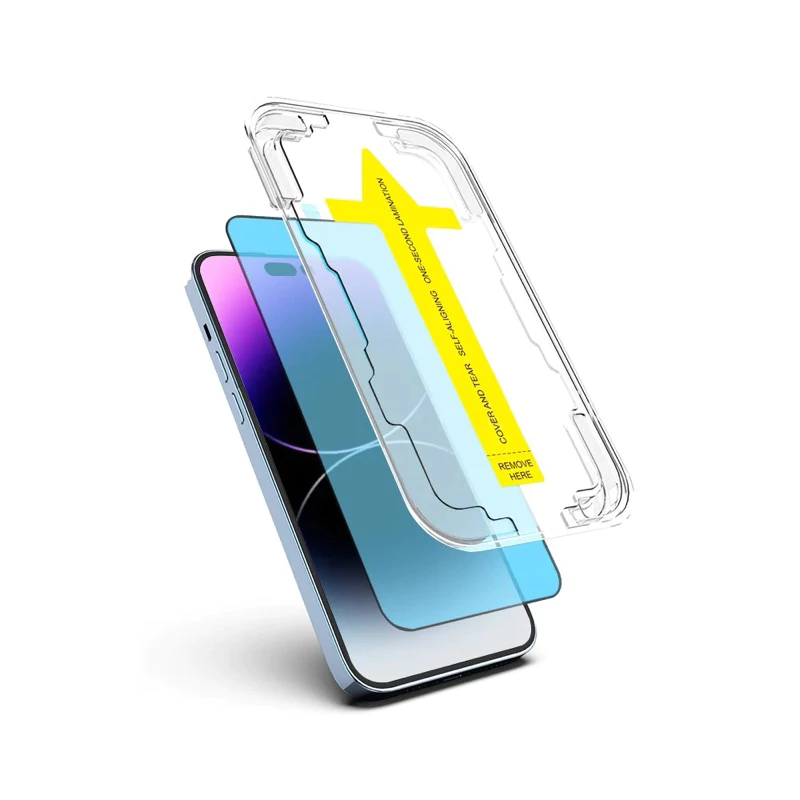 ติดง่าย HD ฟิล์มกระจกใส เต็มจอ for iPhone 11 16 15 17 ProMax 14 13 12 Pro Max XR 7 8 14 15 Plus ไอโฟน 11 12 13 14 15 Pro thumbnail 4