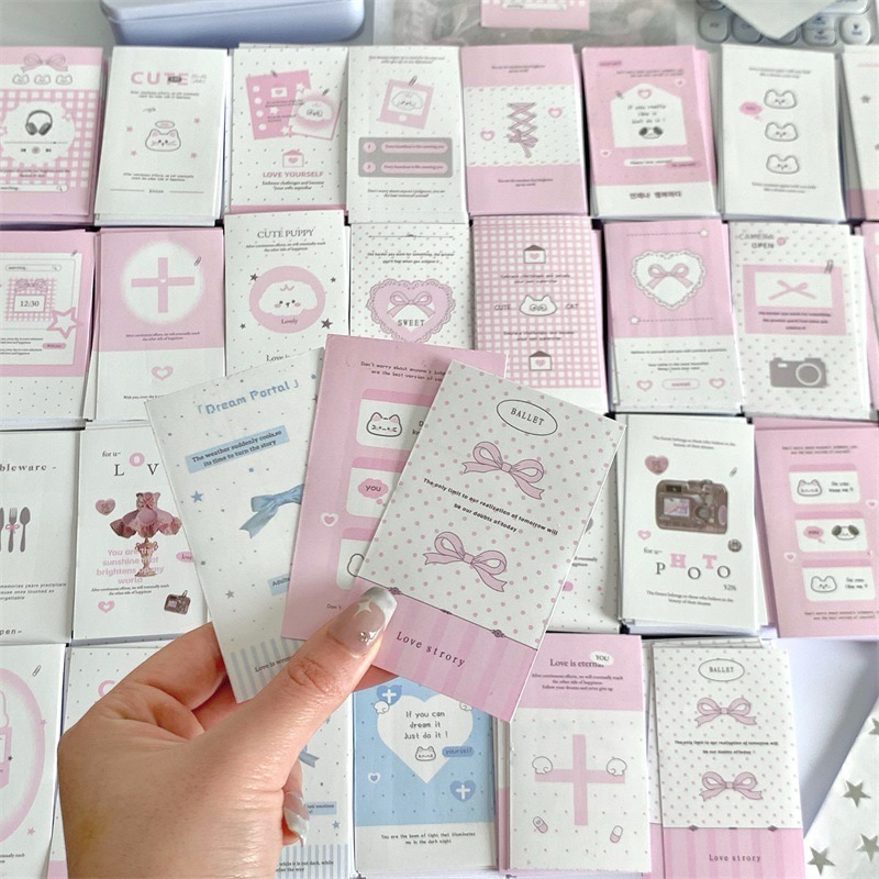✨💗พร้อมส่ง!สติ๊กเกอร์ซีล โทนสีชมพู ขาว น่ารักมาก แพค20ชิ้น สไตล์เกาหลี แพคการ์ด