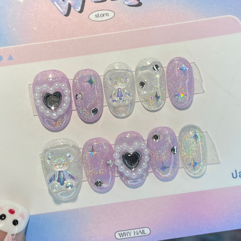 เล็บปลอม pvc nails 18 ( ถ่ายรูปจากงานจริงทุกชิ้น )