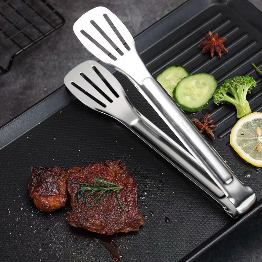 แหนบอาหารสแตนเลส แหนบขนมปัง แหนบบาร์บีคิว แหนบผักบุฟเฟ่ต์ แหนบบาร์บีคิว