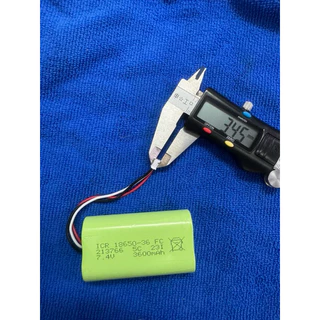 แบตเตอร์รี่ 18650 7.4v แบบ 2ก้อน ความจุ 3600 mAh สาย molex 3พิน พร้อมแผ่นวงจรป้องกันการชาร์จลำโพงบลูทูธ XSound Go