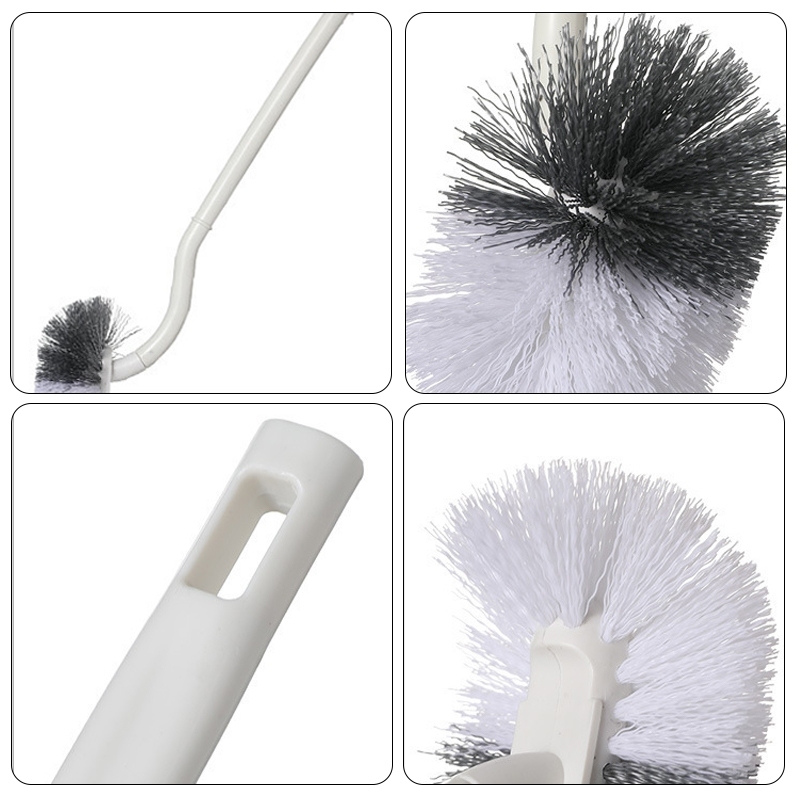 แปรงขัดห้องน้ำ แปรงขัดชักโครก ที่ขัดโถส้วม คอโค้ง ขจัดสิ่งสกปรกของจุดบอด ทำความสะอาดพื้น ชักโครก ด้ามยาวจับถนัดมือ ขาว - รูปที่ 5