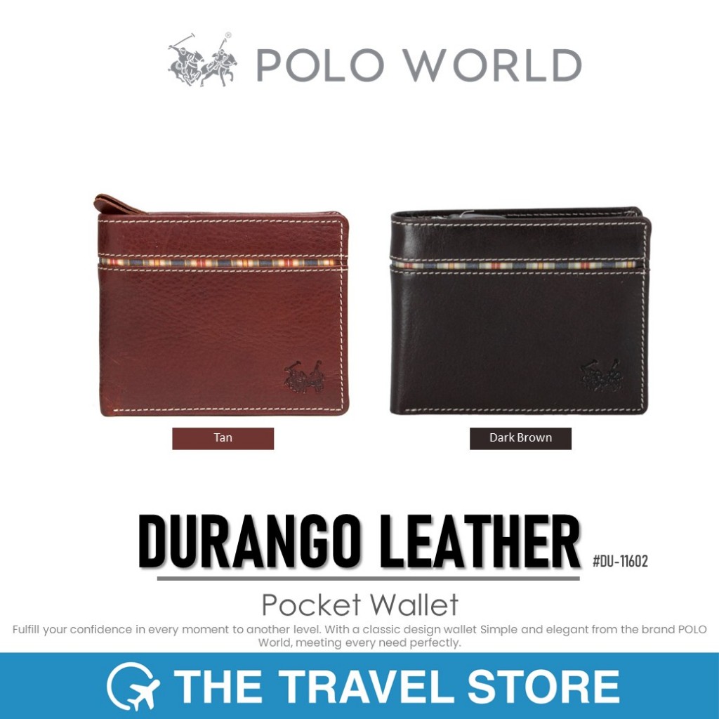 POLO WORLD Durango Leather Pocket Wallet กระเป๋าสตางค์หนังวัว ดูรันโก้ รุ่น DU-11602