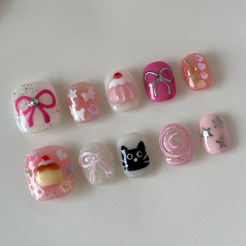 เล็บปลอม pvc nails 165 ( ถ่ายรูปจากงานจริงทุกชิ้น )