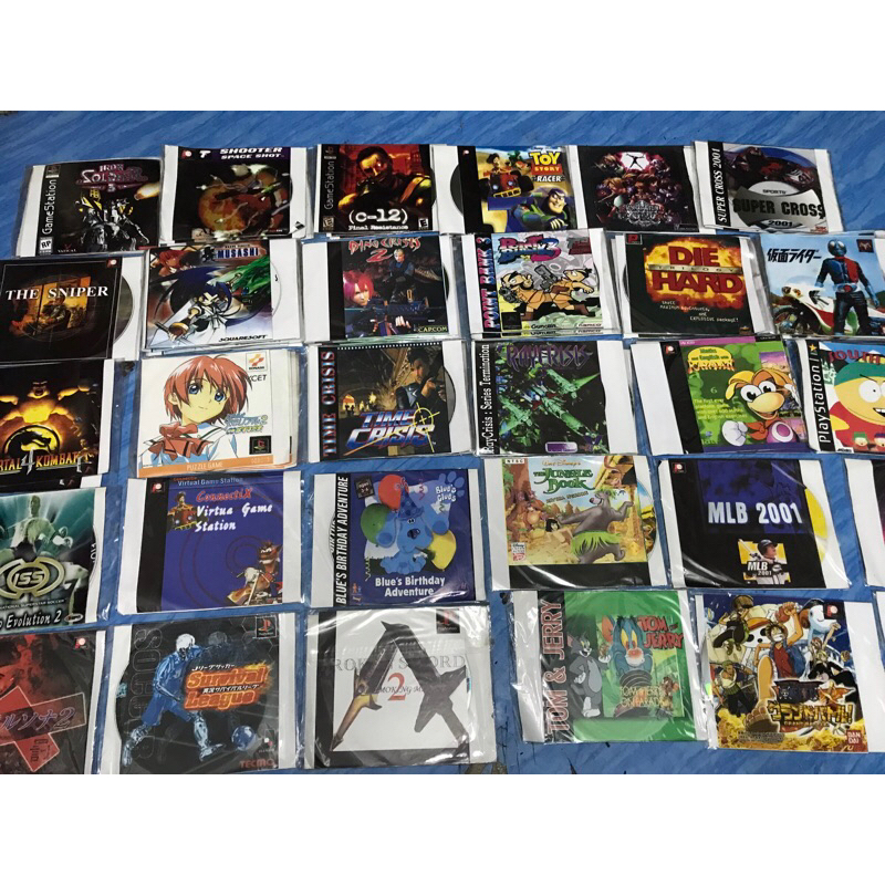 PS1,เกมส์ (35) แผ่นปั๊มรุ่นเก่า หายาก มือ 1 สภาพใส