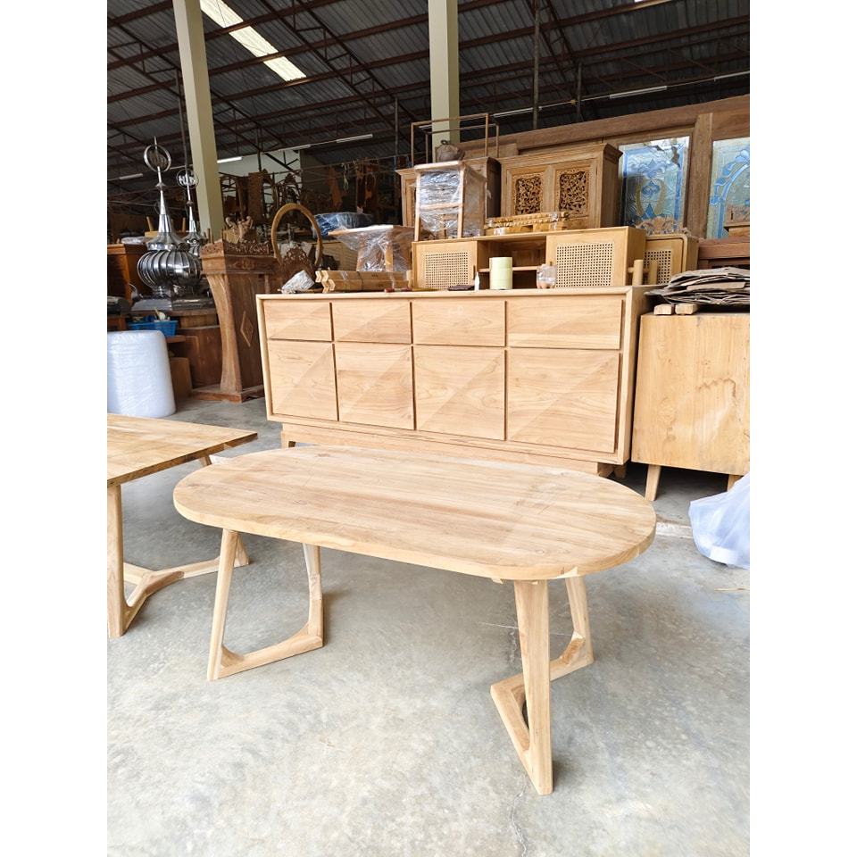 🎯พร้อมส่ง 🔥 โต๊ะกาแฟไม้สักแท้100% Design Leg Table teak wood Coffee table long 120cm wide 60 h60cm