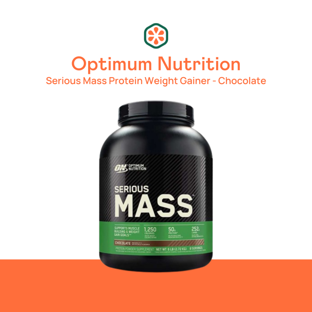 Optimum Nutrition Serious Mass Protein Weight Gainer 6 Lbs - Chocolate l โปรตีนเพิ่มน้ำหนักและกล้ามเนื้อ รสช็อกโกแลต