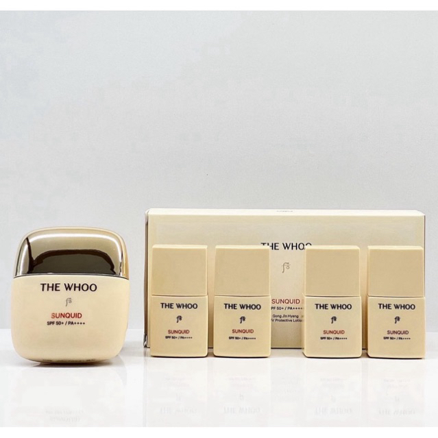 พรีออเดอร์ ซื้อ1แถม4กันแดด The Whoo - Gongjinhyang Sunquid ตัวใหม่ 50 ml แถม เพิ่ม 13 ml 4 ขวด