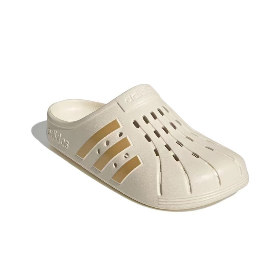 Adidas Adilette Clogs Sports slippers รองเท้าแตะแพลตฟอร์ม EVA พื้นนิ่มนุ่ม กันลื่น สีพื้น ใส่ได้ทั้งผู้หญิ