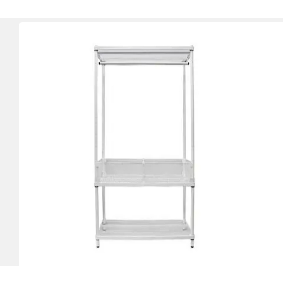 ราวแขวนพร้อมชั้นวางอเนกประสงค์ 3 ชั้น Mesh + Divider KASSA HOME รุ่น MESH10x20 สีขาว