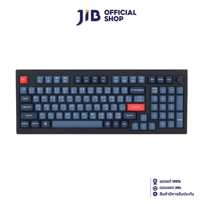WIRELESS KEYBOARD (คีย์บอร์ดไร้สาย) KEYCHRON V5 MAX (QMK/VIA) (CARBON BLACK) (GATERON JUPITER RED SW