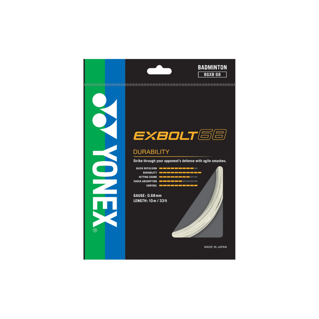 YONEX EXBOLT 68 เอ็นแบดมินตัน เส้นใยถักขนาด 0.68 มม. ผลิตประเทศญี่ปุ่น – โปรปัง