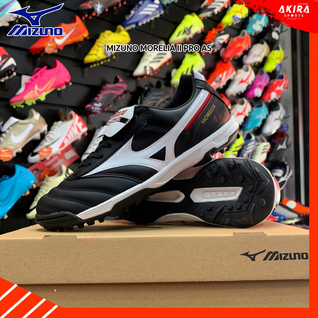 MIZUNOรองเท้าสตั๊ดร้อยปุ่ม รุ่น MORELIA II PRO AS อัปเปอร์หนังจิงโจ้ ตัวรองท็อป