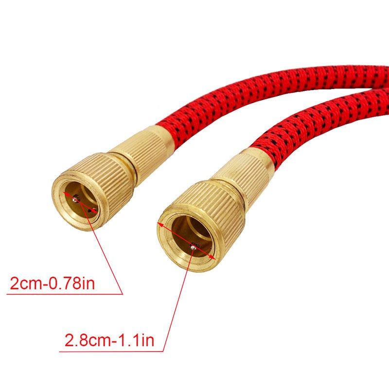 สายยางยืดหด ข้อต่อทองเหลือง ทนต่อแรงดัน ยืดได้ถึง 3 เท่า 10/15/30 เมตร WP15 - รูปที่ 7