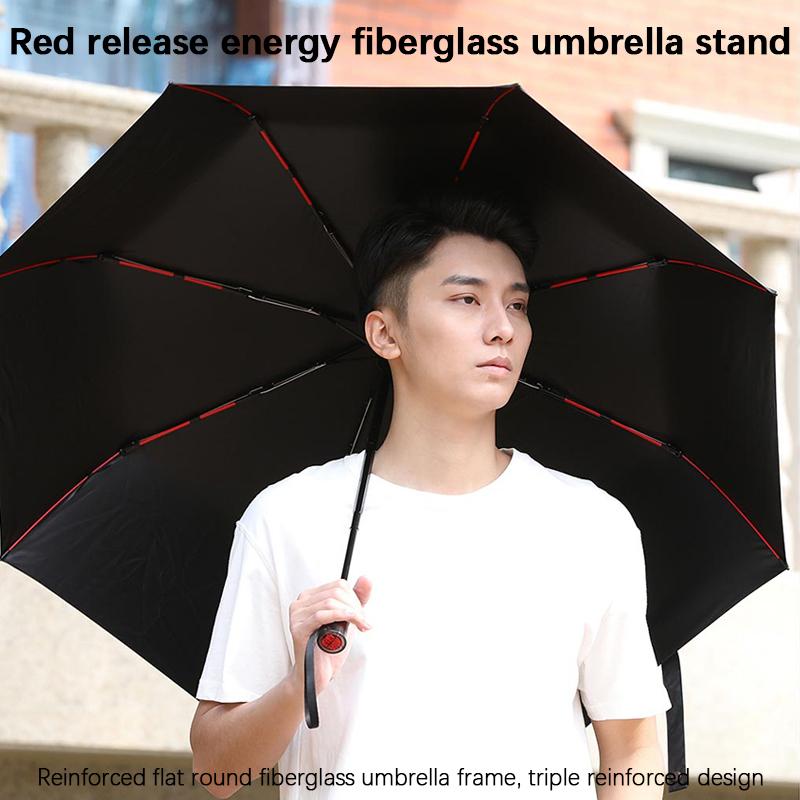 Konggu ร่มกันuv Automatic Umbrella กันน้ำ กันแดด ร่มพับ upf 50 + เปิดปิดเพียงปุ่มเดียว ร่มพับ รูปที่ 7