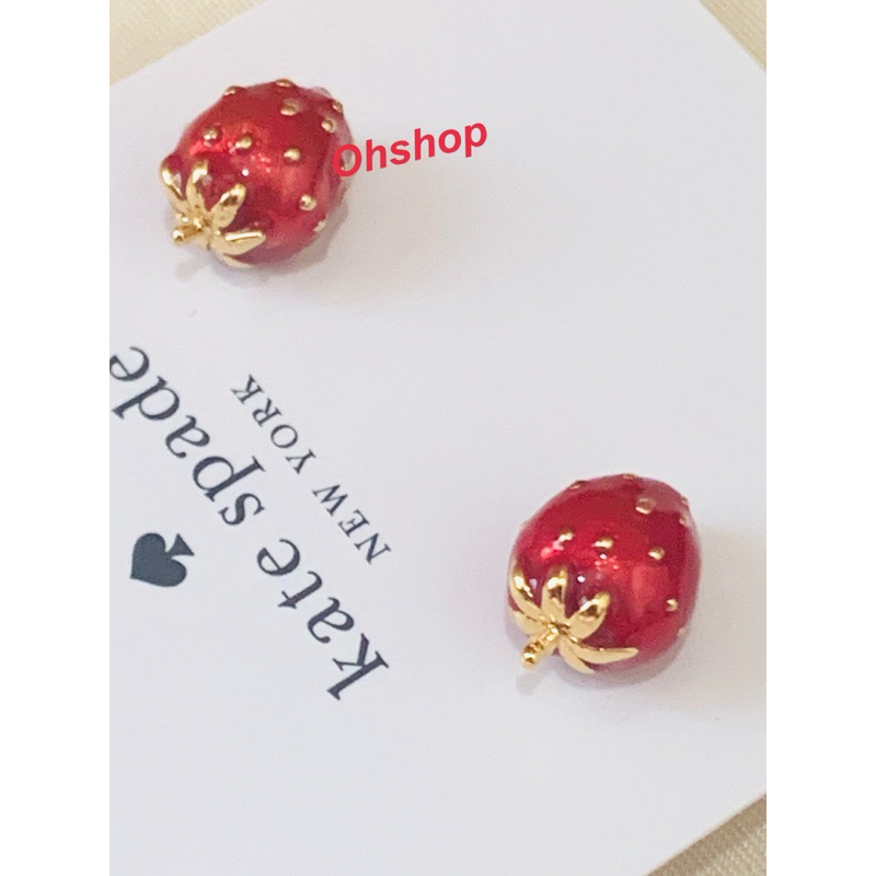 Kate Spade ต่างหู strawberry ของแท้ 💯%