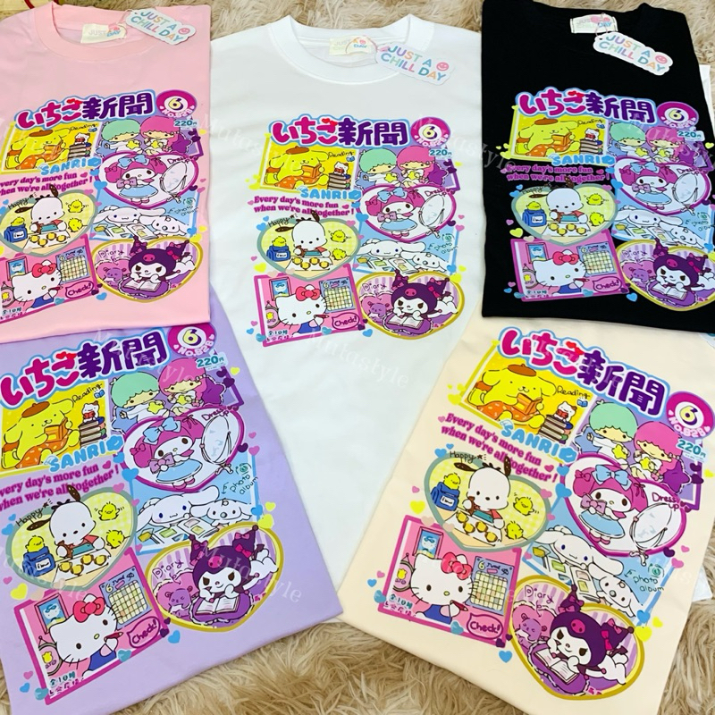 ◡̈ เสื้อป้ายJust รวมซาริโอ้น่ารัก /อก44“