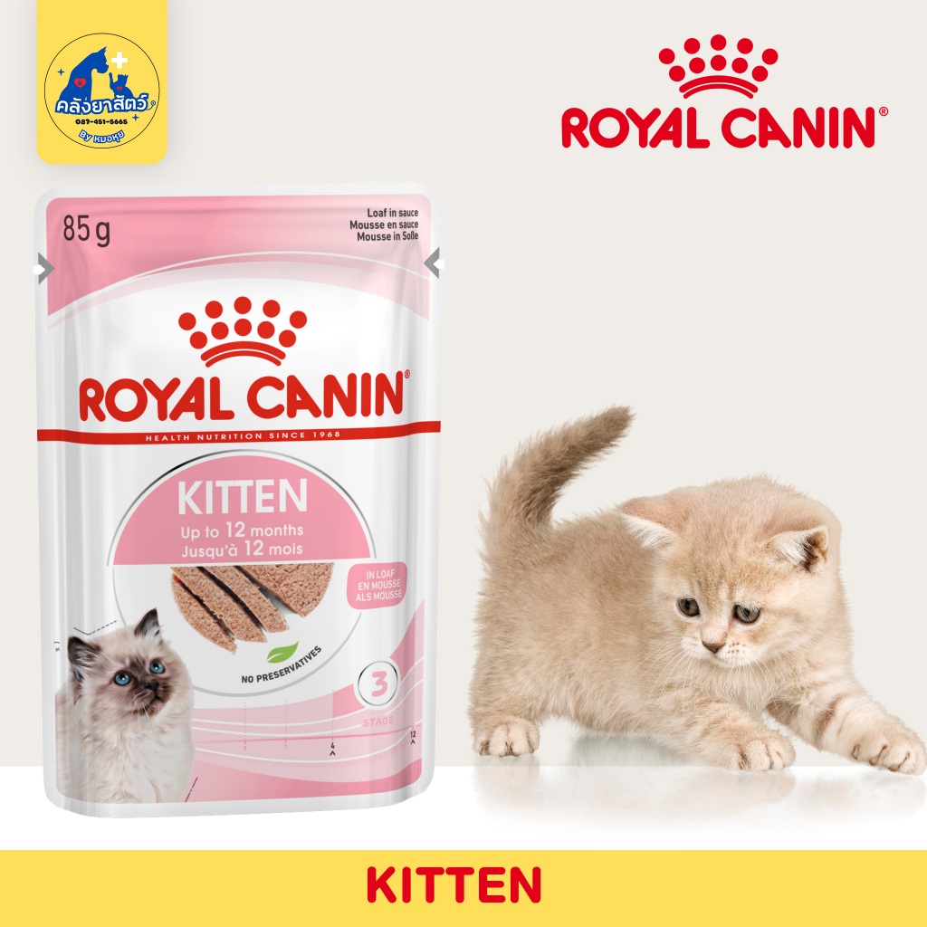 ROYAL CANIN (โรยัล คานิน) อาหารเปียกลูกแมว KITTEN 85 g. (ซอง) (คลังยาสัตว์ by หมอหุย)