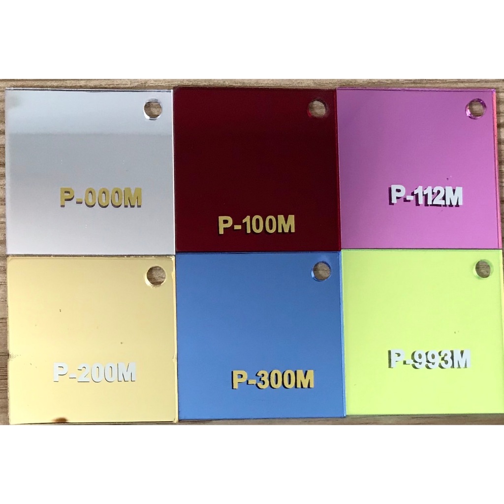 แผ่นอะคริลิค มิลเลอร์กระจก ความหนา 2 มิล มี 6 สี  หลายขนาด (มีสินค้าพร้อมจัดส่ง)