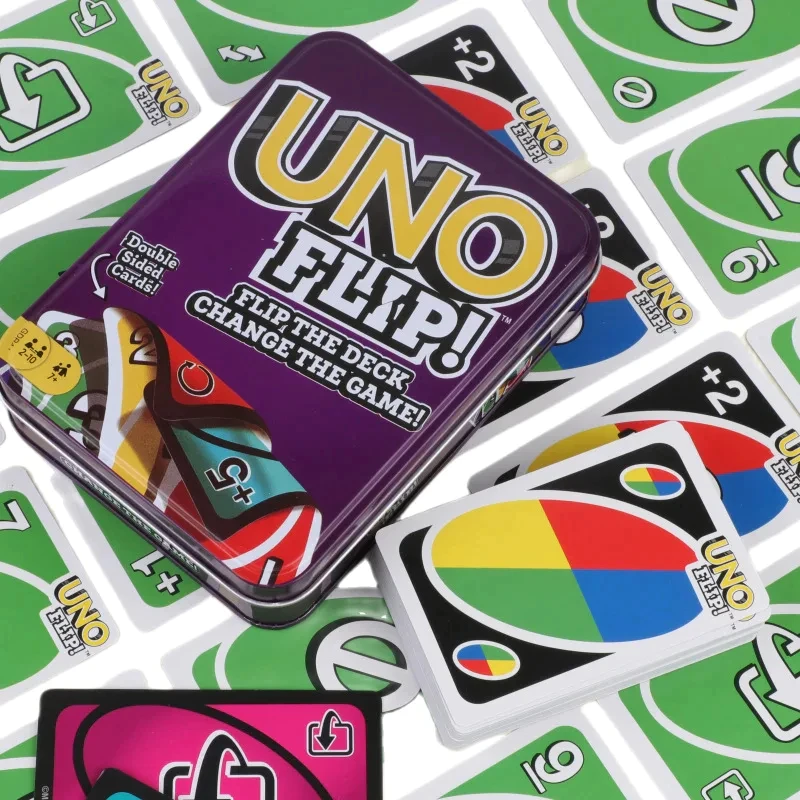 พร้อมส่ง UNO กล่องเหล็ก อูโน่ FLIP และ ดั่งเดิม ไพ่อูโน่ การ์ดเกม เล่นได้หลายคน thumbnail 3