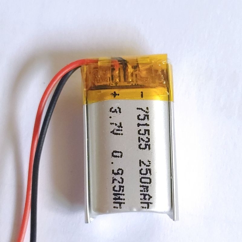 3.7v 250mah  751525 Li-Po li ionแบตเตอรี่ สำหรับMp3 MP4  กล้องติดรถยนต์
