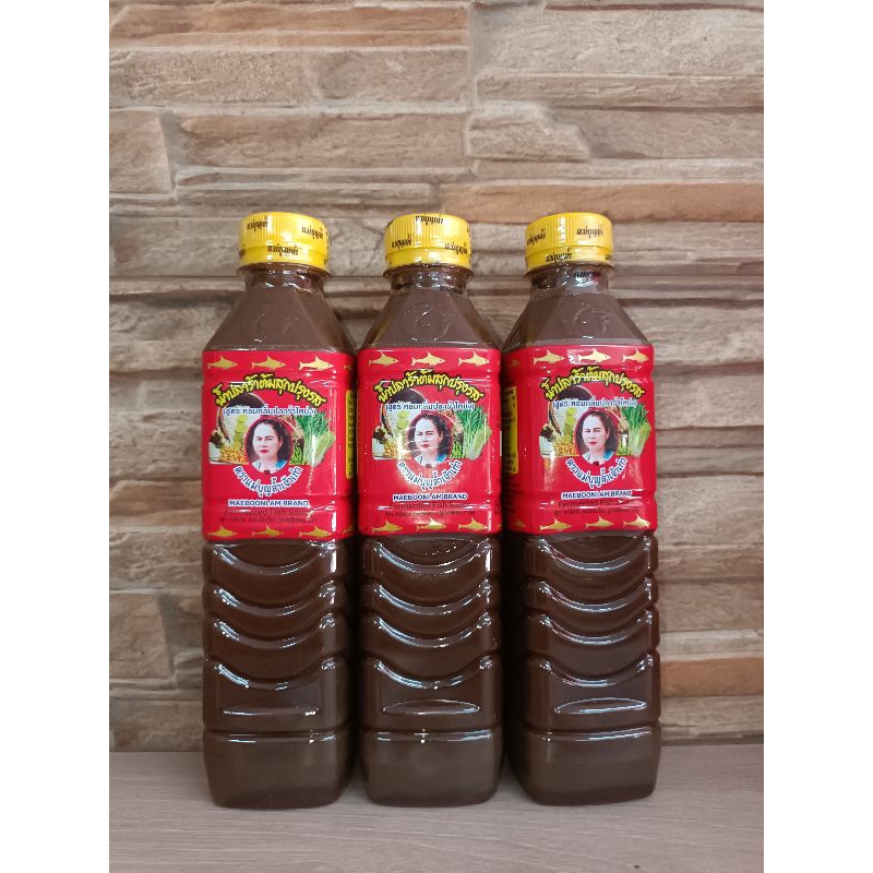 [มีสินค้าพร้อมส่ง]แม่บุญล้ำ น้ำปลาร้าต้มสุก ปรุงรส 1ขวด ขนาด 400 มล ฝาเหลือง ฝาแดง